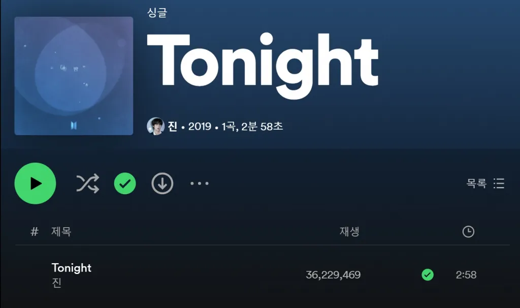 BTS Jins herzergreifendes Lied „This Night“ belegt in 33 Ländern den ersten Platz bei iTunes