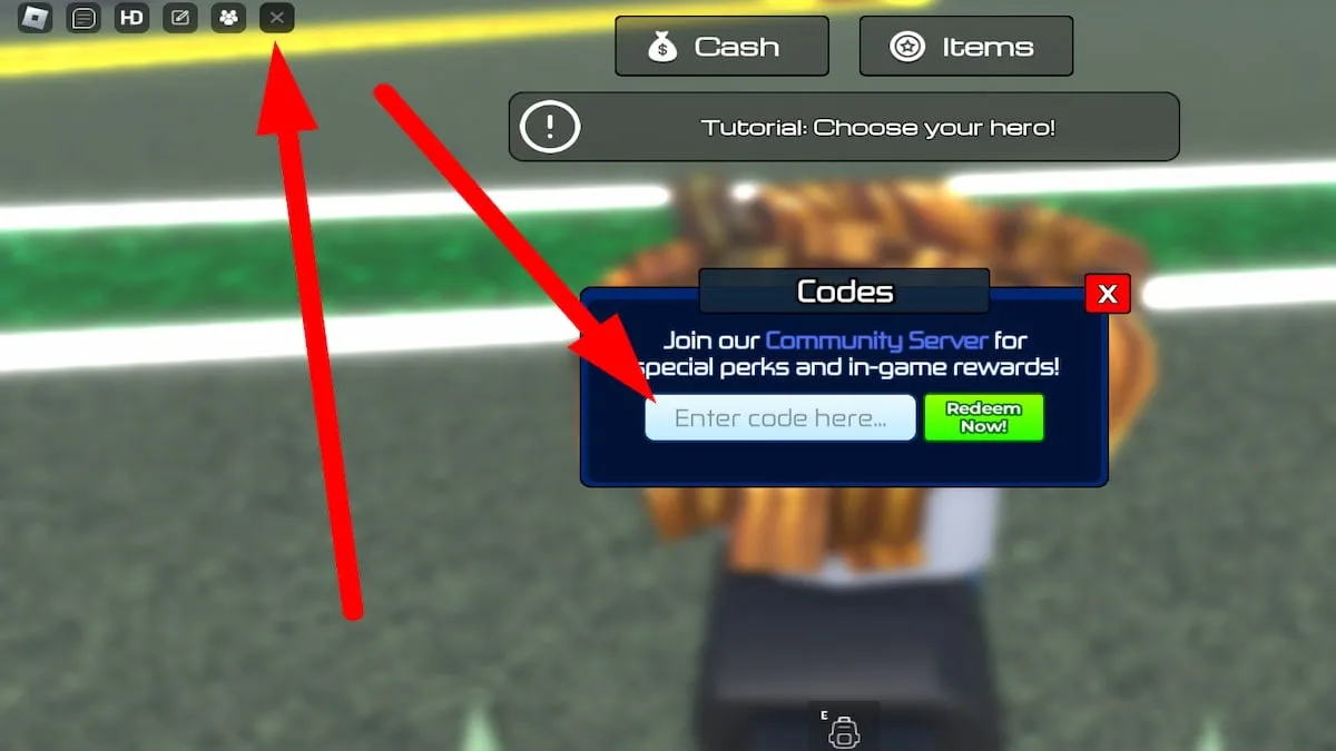 Instructions for Redeeming Codes in Super Hero Tycoon