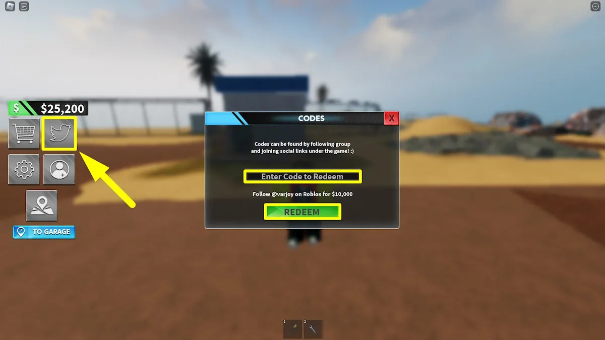 How to redeem codes in Mechanic Legends on Roblox