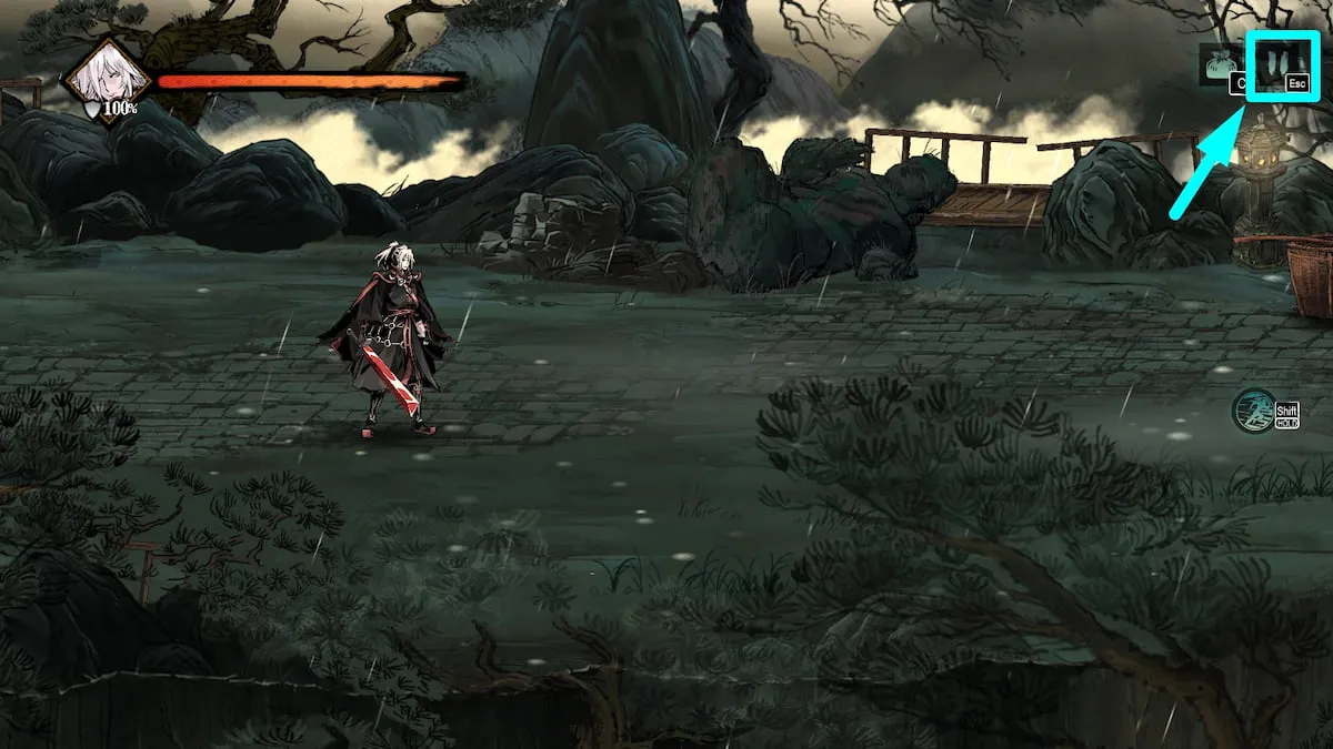 Pause menu button in Phantom Blade: Executioners