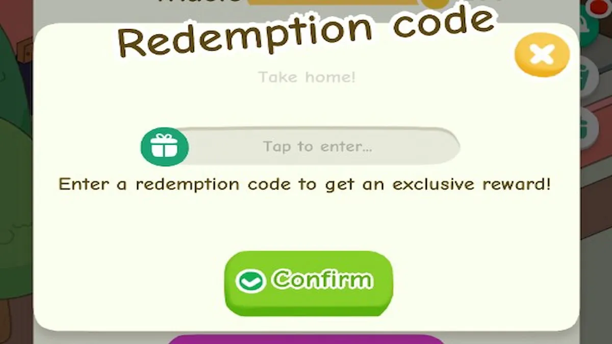 Redemption menu for codes in Rent Please Landlord Sim