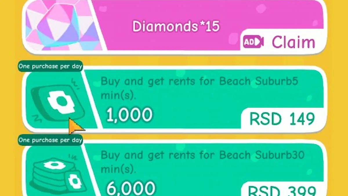 Earn diamonds by watching ads in Rent Please Landlord Sim