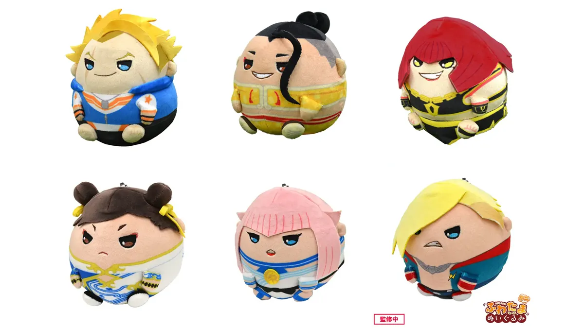 Collezione di peluche di personaggi di Street Fighter 6 con Chun-Li