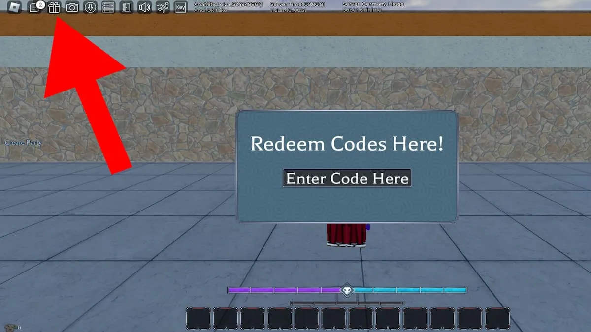 Guide on how to redeem codes for Type Soul.