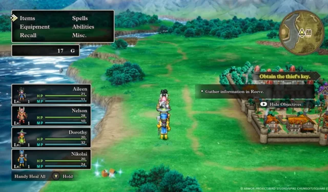 Compreendendo o sistema de dicas em Dragon Quest 3 HD-2D Remake